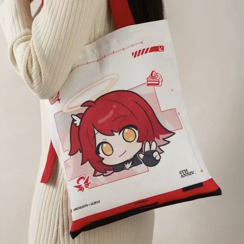Anime Merch Shopping - Сумка-шоппер Arknights Exusiai к 6-летию, милая,