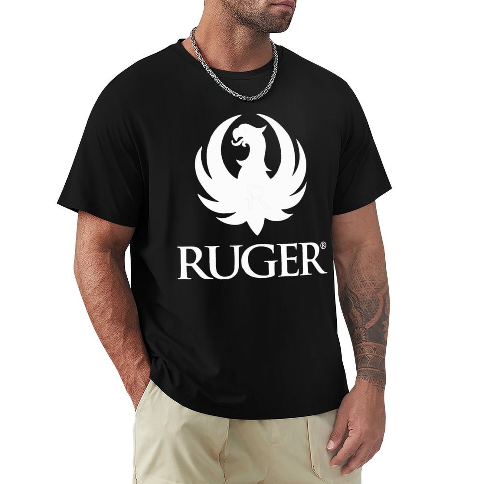 Anime Merchandise T Shirt - Футболка с логотипом R.uger, аниме-футболки для