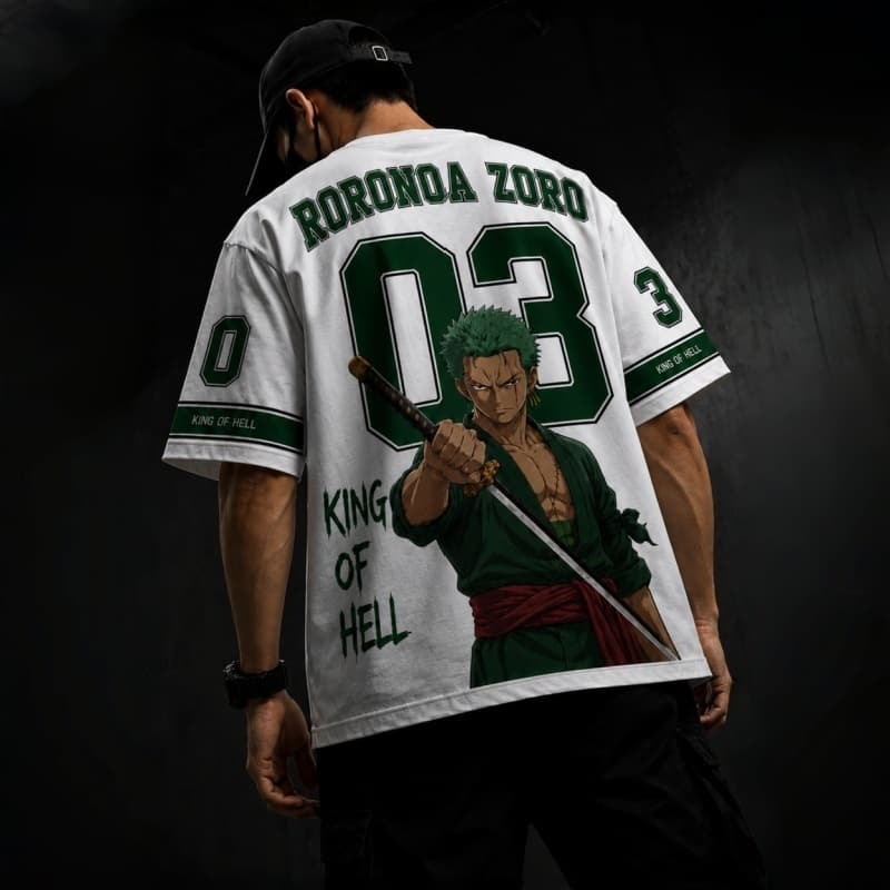 Anime Merchandise For Kids - Футболка One Piece Roronoa Zoro, модная,